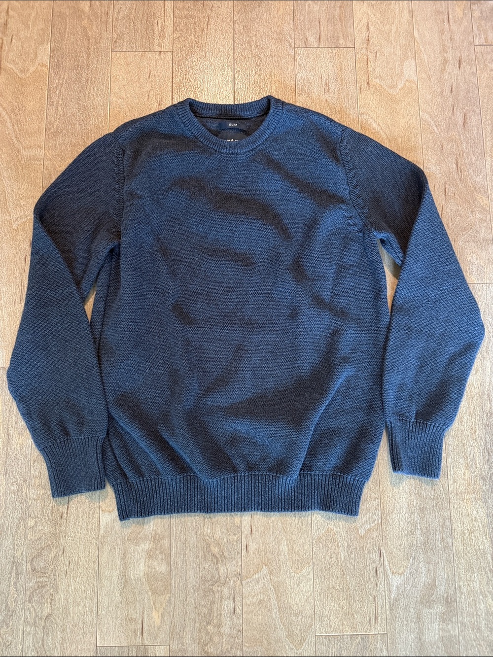 Prana Men's Crewneck Knit Thermal Sweater in Navy Blue